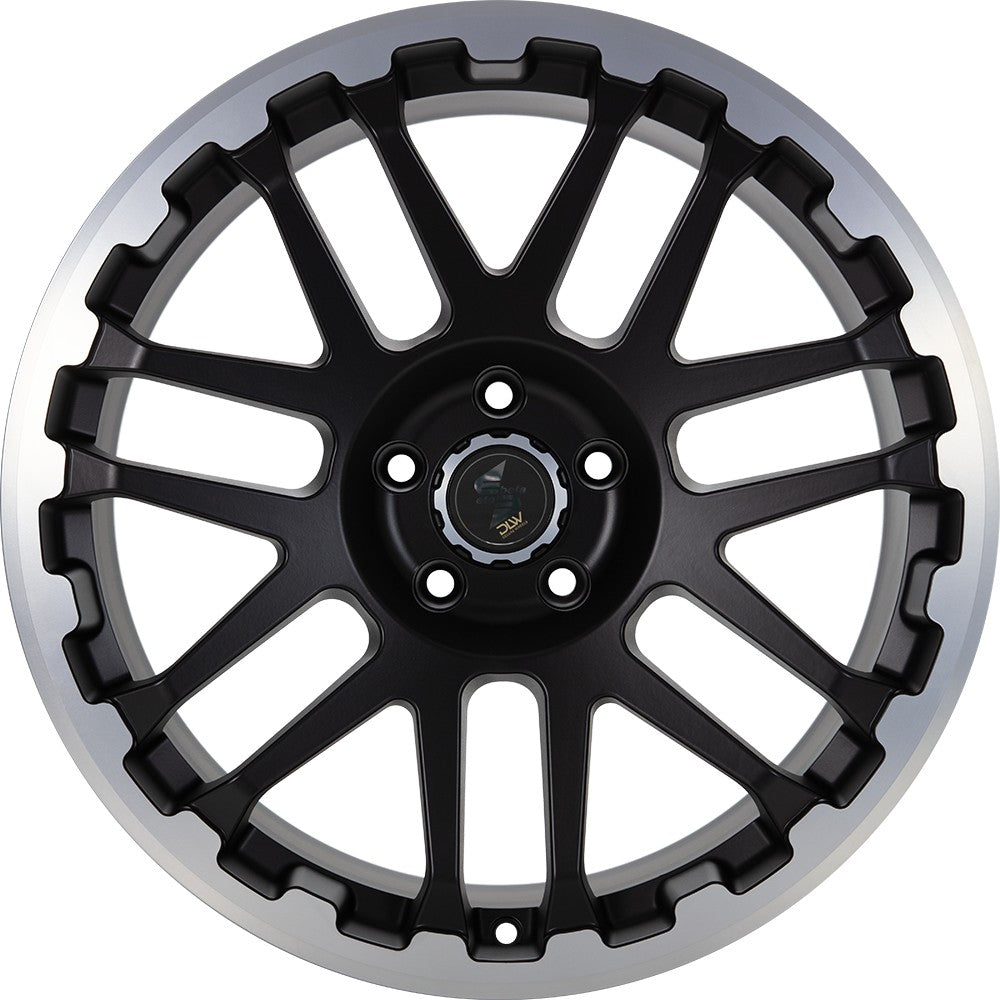 Etabeta Combat black matt lip + cap polished 8x18 ET45 - LK6/139.7 ML93.1
