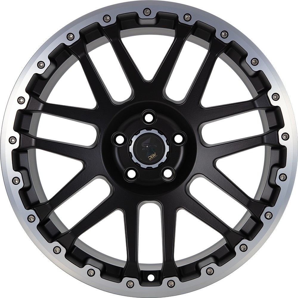 Etabeta Combat CV black matt lip + cap polished 9x20 ET28 - LK6/139.7 ML106