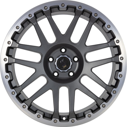 Etabeta Combat CV anthracite matt lip + cap polished 8x18 ET45 - LK5/120 ML65.1