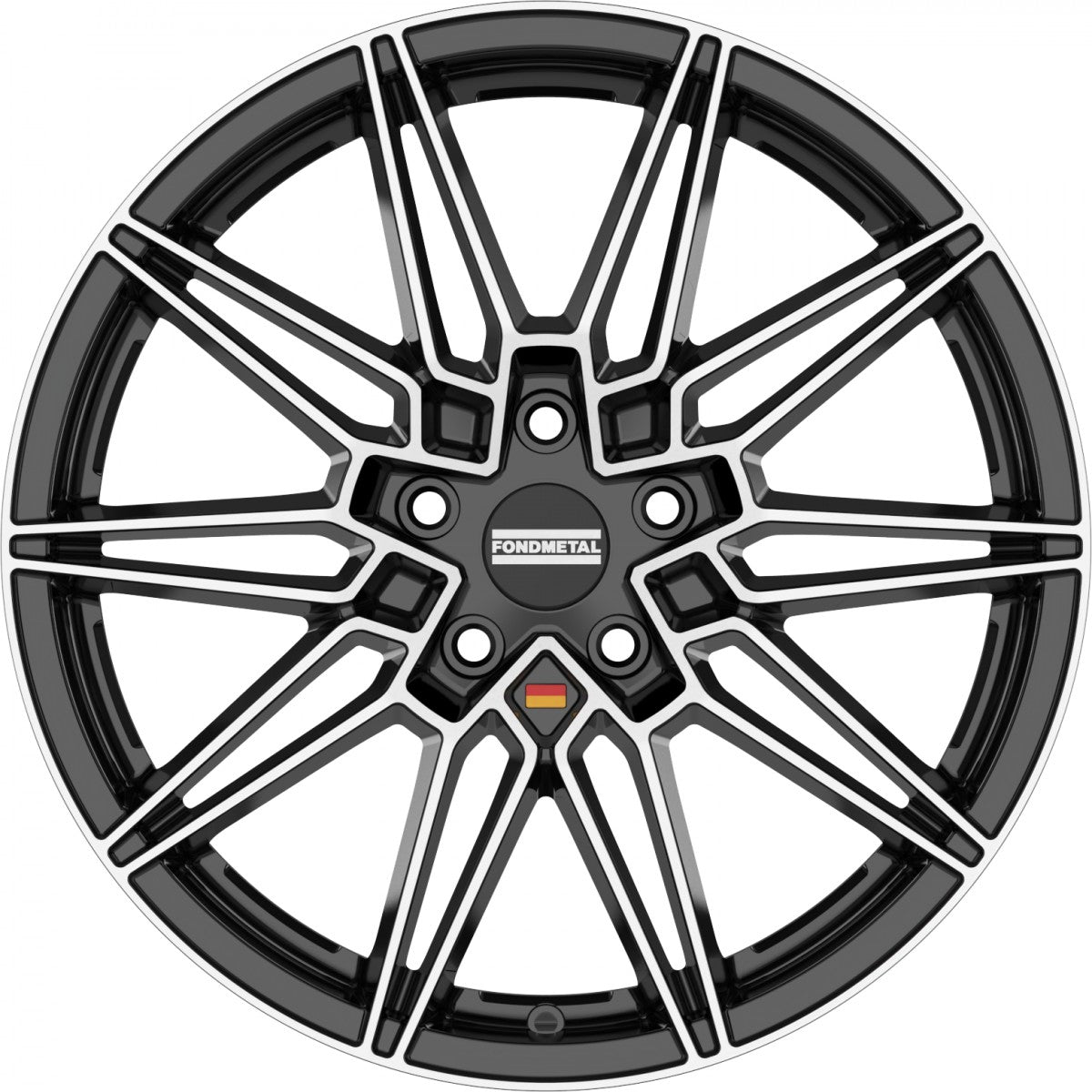 Fondmetal Thoe glossy black machined 8x18 ET49 - LK5/112 ML66.5