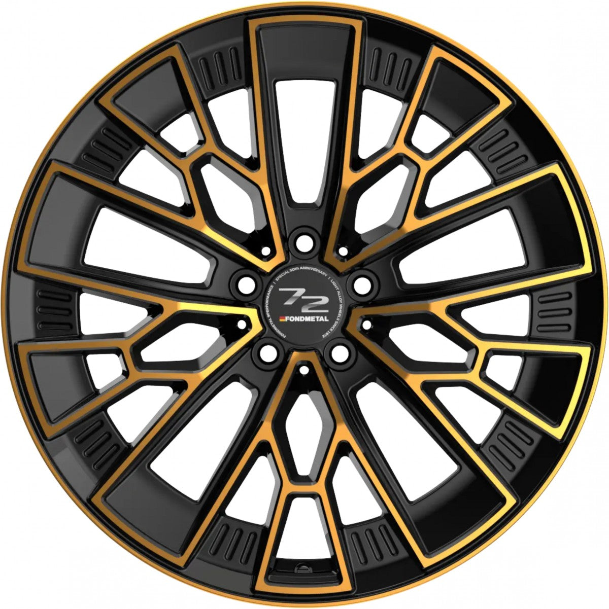 Fondmetal 1972 Glossy Black Bronze Machined Alufelge 8.5x19 Zoll ET21 LK 5x112 ML66.6 – Bild 3