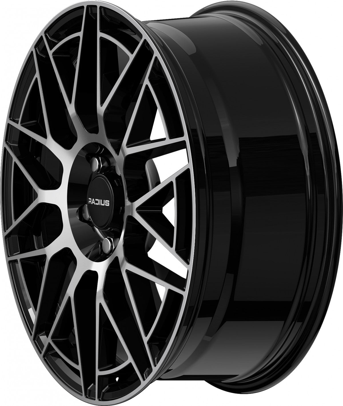 Radius WI42 glossy black machined 7x18 ET38 - LK5/112 ML57.1