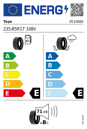 Toyo Proxes ST3 SUV DOT21 235/65 R17 108V DOT DOT21 – EU-Reifenlabel