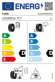 Fulda Kristall Montero 3 3PMSF DOT21 155/65 R14 75T DOT DOT21 – EU-Reifenlabel