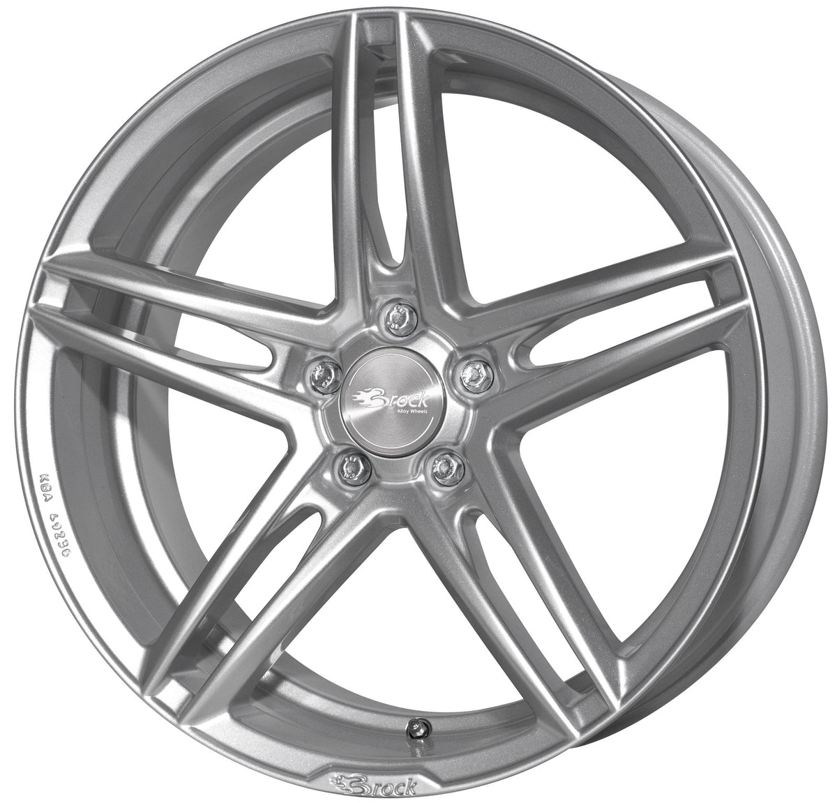 Brock / RC B33 Kristallsilber (KS) Alufelge 8x18 Zoll ET35 LK 5x114.3 ML72.6 – Bild 2