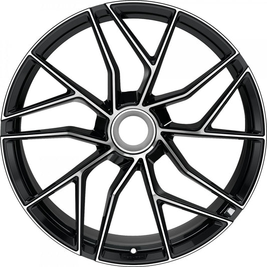 Proline Techart Formula VII Race black polished Alufelge 9.5x20 Zoll ET42 LK 1x1 ML84 – Bild 2