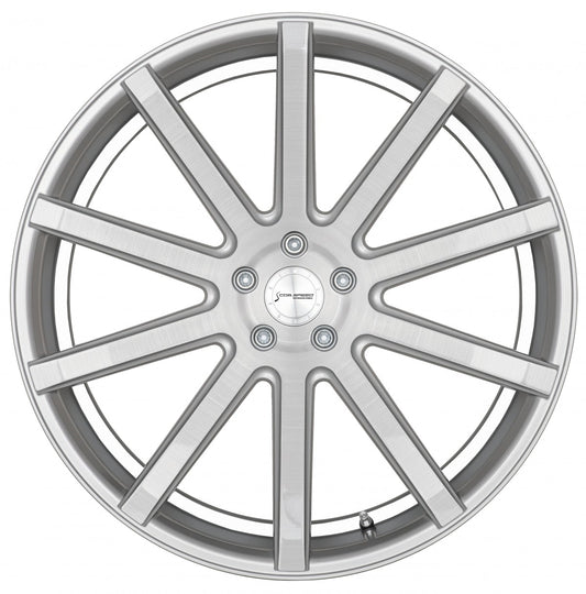 Corspeed Deville silver-brushed-surface / Undercut Color Trim weiss Alufelge 9x21 Zoll ET25 LK 5x114.3 ML73.1 – Bild 2