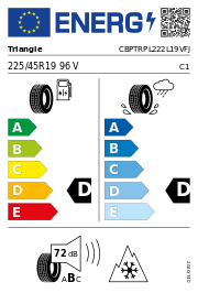 Triangle Snowlink PL02 XL 3PMSF MFS DOT23 225/45 R19 96V DOT DOT23 – EU-Reifenlabel