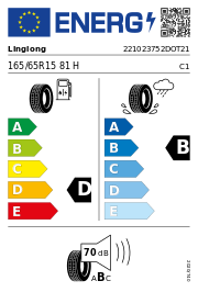 Linglong Comfort Master DOT21 165/65 R15 81H DOT DOT21 – EU-Reifenlabel