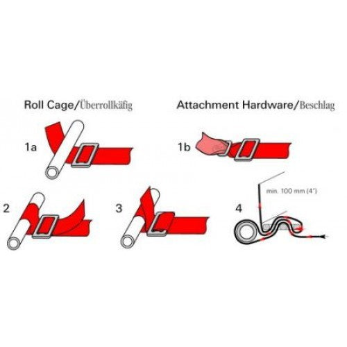 Schroth Schlaufhardware 3-Steg-Schieber für 2 Gurtband