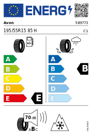 Avon WV7 Snow BSW 3PMSF 195/55 R15 85H