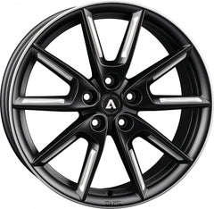 Akoni AK09 black matt silver spoke rim Alufelge 8x18 Zoll ET40 LK 5x112 ML66.6