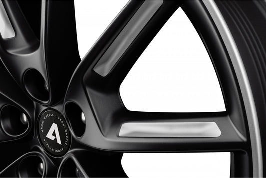 Akoni AK09 black matt silver spoke rim Alufelge 8x18 Zoll ET40 LK 5x114.3 ML72.5 – Bild 2