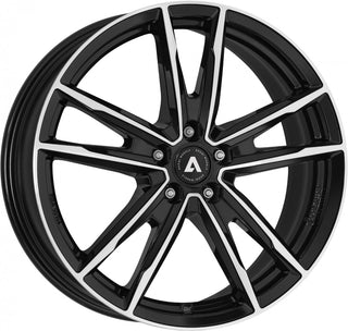 Akoni AK08 black polished Alufelge 6.5x16 Zoll ET50 LK 5x108 ML63.4