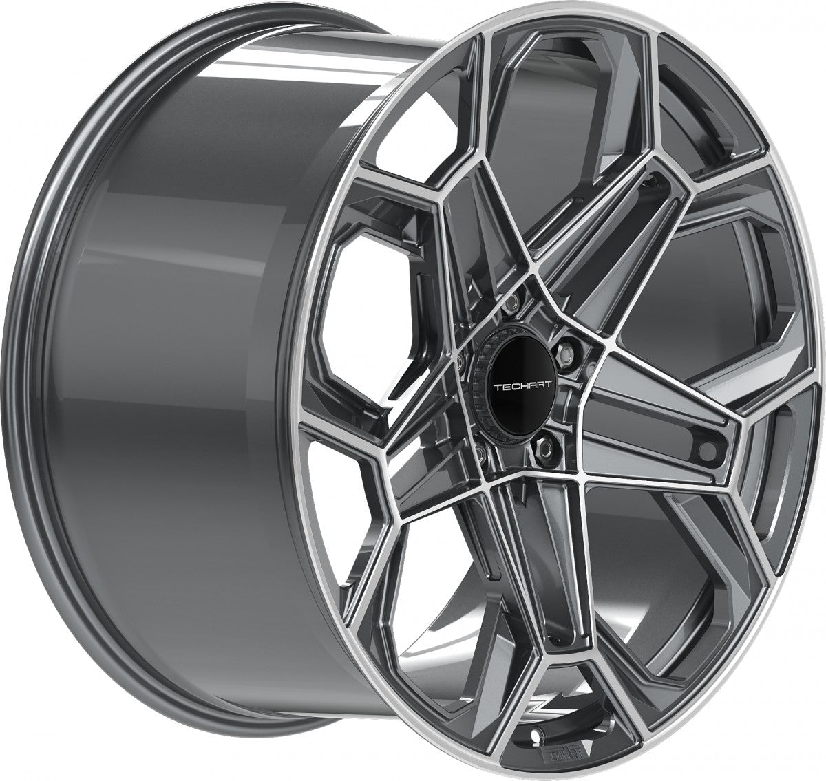 Proline Techart Daytona II grey polished Alufelge 12x22 Zoll ET70 LK 5x130 ML71.5 – Bild 4