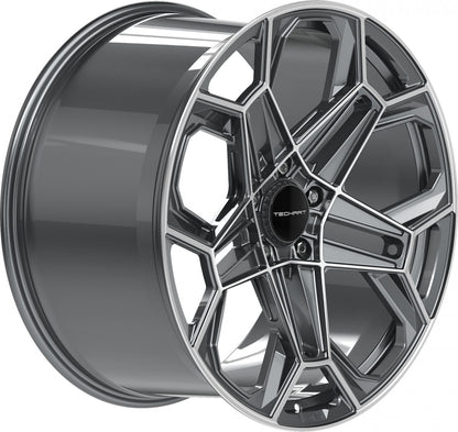 Proline Techart Daytona II grey polished Alufelge 12x22 Zoll ET70 LK 5x130 ML71.5 – Bild 4