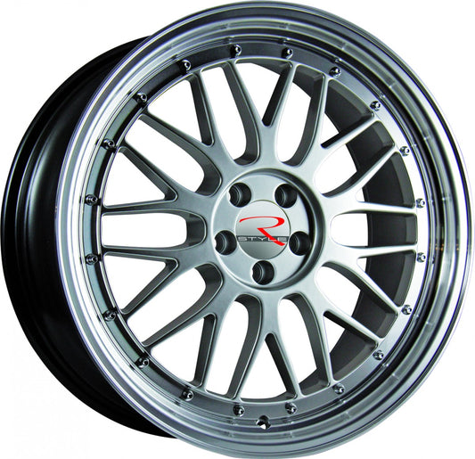 R-Style Wheels RS03 silver horn polished 8.5x18 ET30 - LK5/112 ML66.5