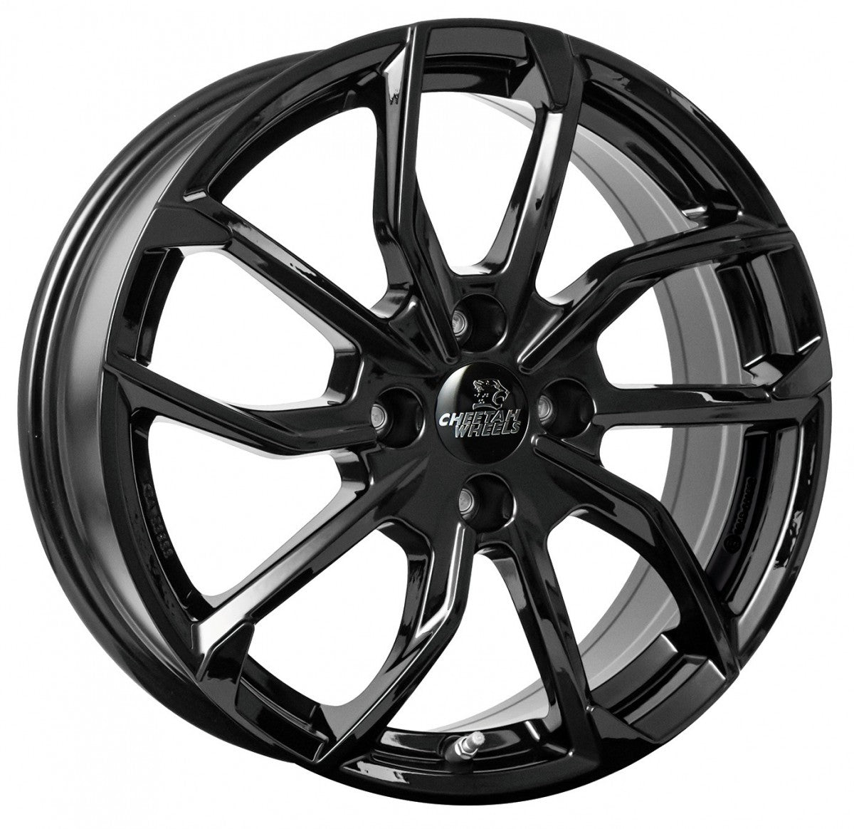 Cheetah Wheels CV.05 black shiny Alufelge 8x18 Zoll ET50 LK 5x114.3 ML67.1