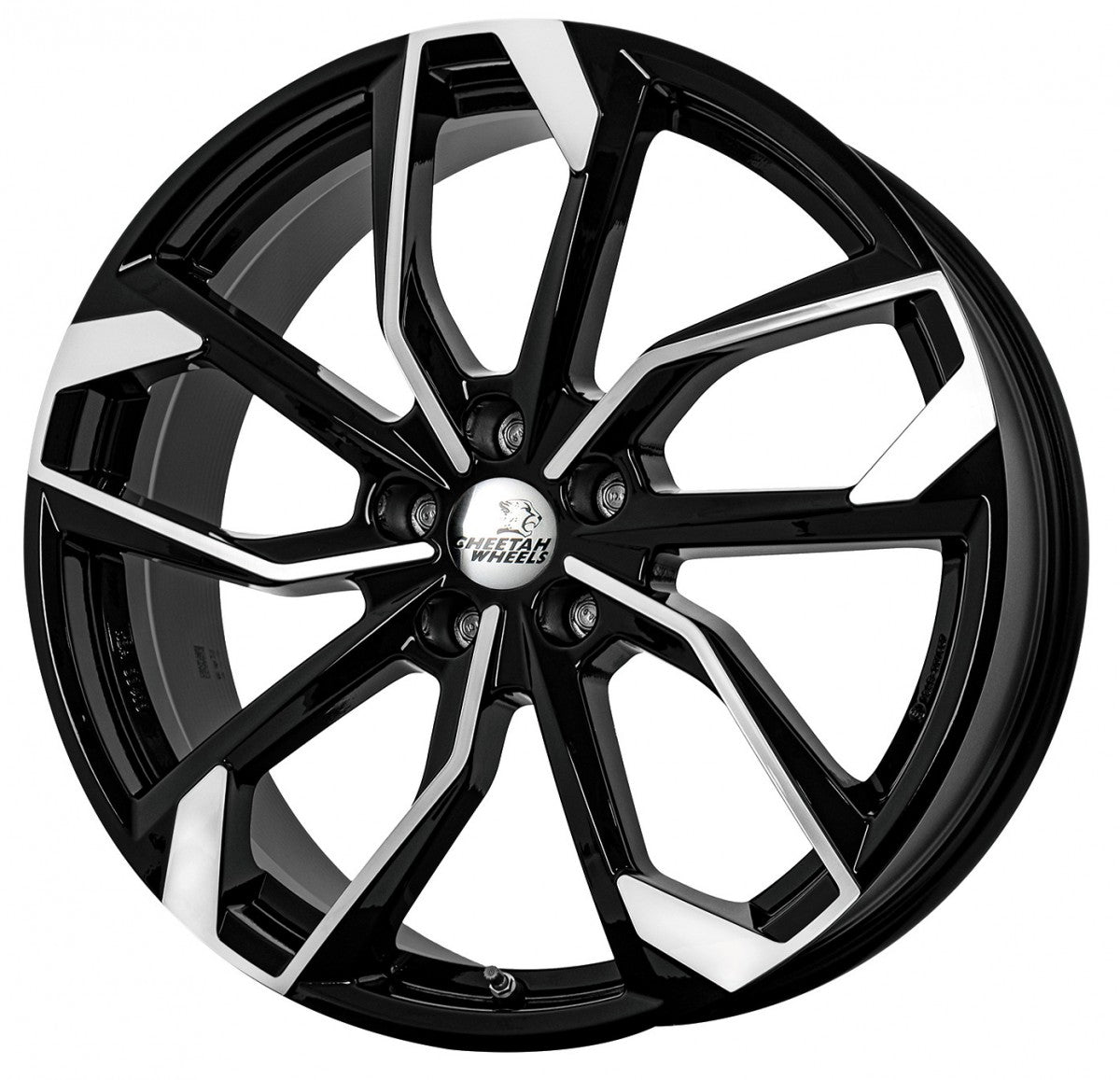 Cheetah Wheels CV.05 black polished 8x19 ET48 - LK5/112 ML66.6