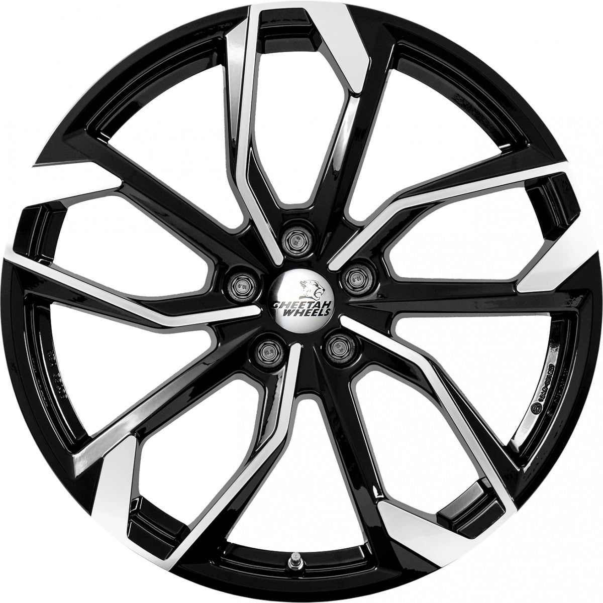 Cheetah Wheels CV.05 black polished 8x19 ET55 - LK5/114.3 ML67.1