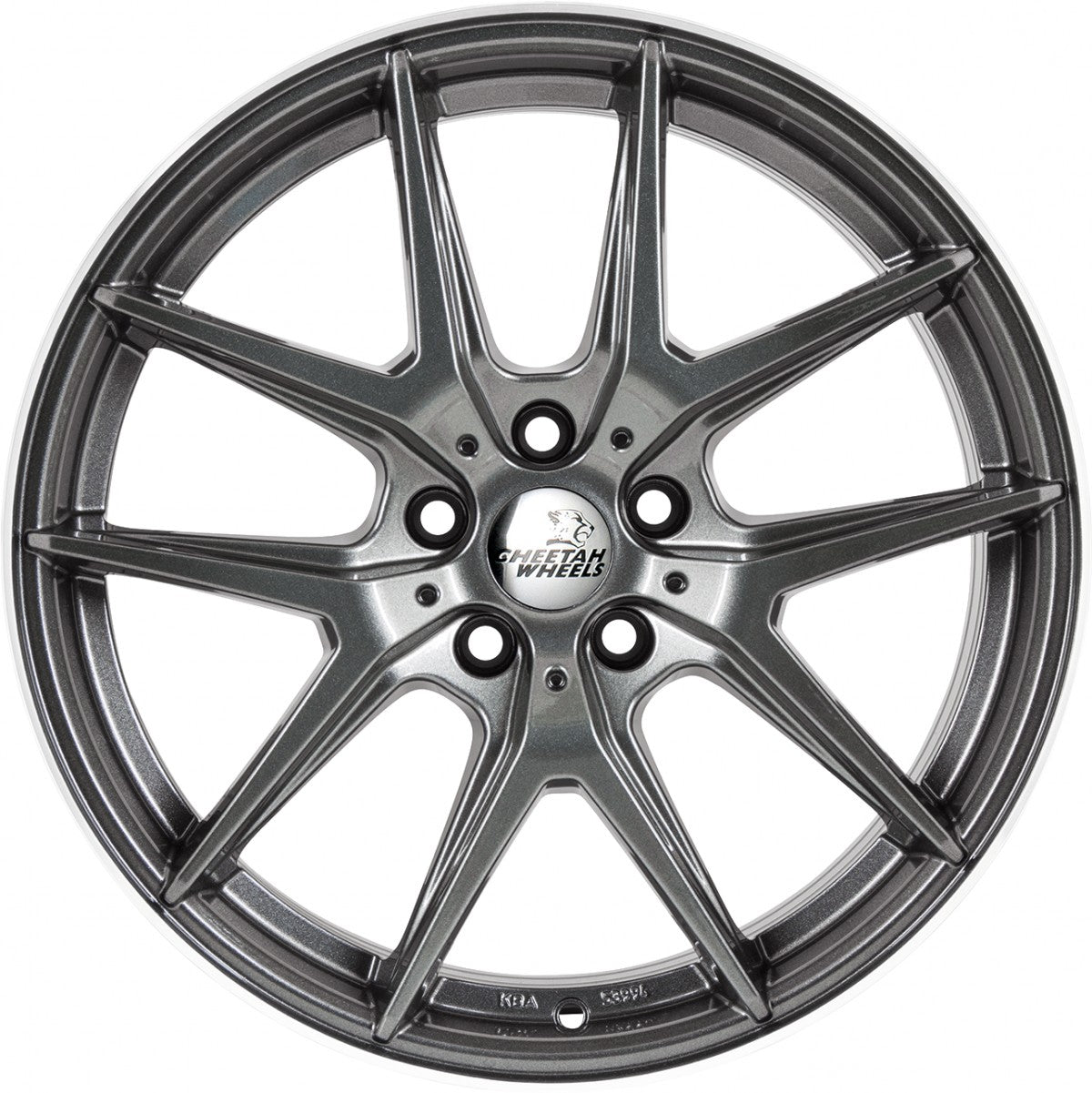 Cheetah Wheels CV.06 shiny grey polished Alufelge 8x18 Zoll ET40 LK 5x112 ML70.4 – Bild 2