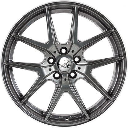 Cheetah Wheels CV.06 shiny grey polished Alufelge 8x18 Zoll ET40 LK 5x112 ML70.4 – Bild 2