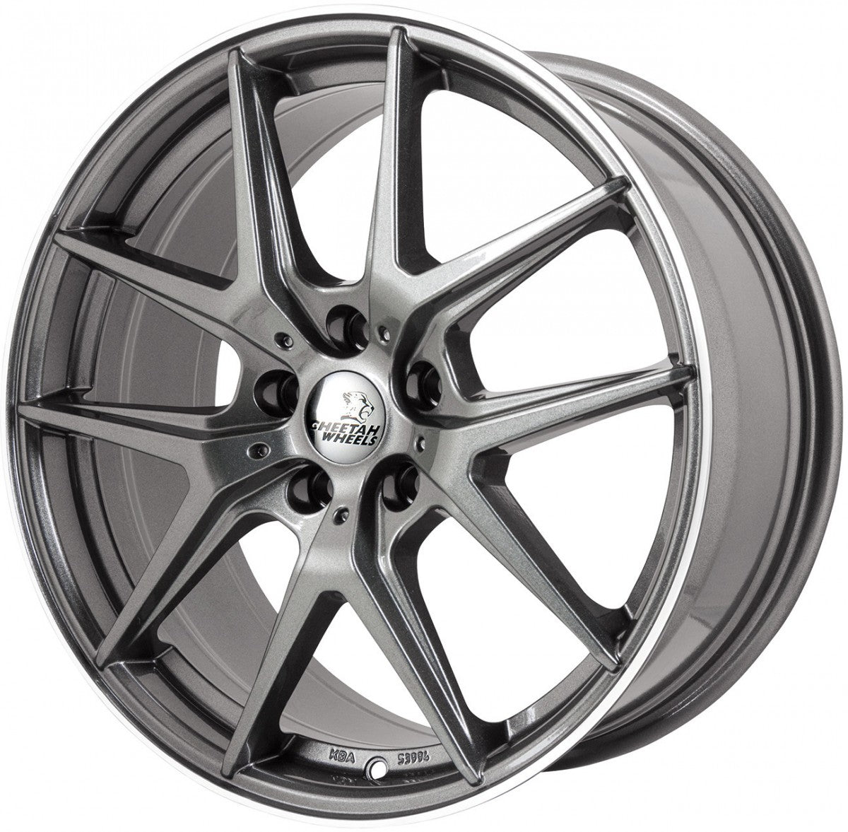 Cheetah Wheels CV.06 shiny grey polished 8.5x19 ET45 - LK5/112 ML70.4 – Bild 3