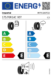 Imperial Ecodriver 2 DOT22 175/70R14C 95T DOT DOT22 – EU-Reifenlabel