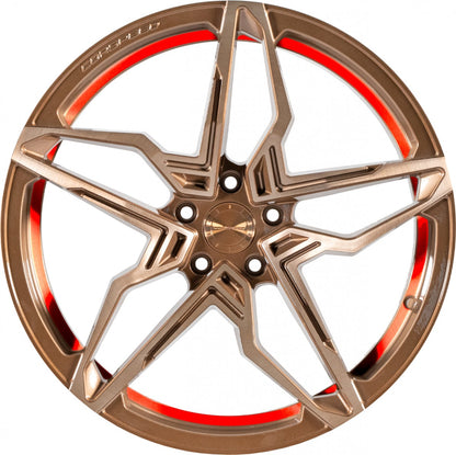 Corspeed Kharma higloss-bronze brushed surface undercut trimline red Alufelge 8.5x19 Zoll ET35 LK 5x120 ML72.6 – Bild 2