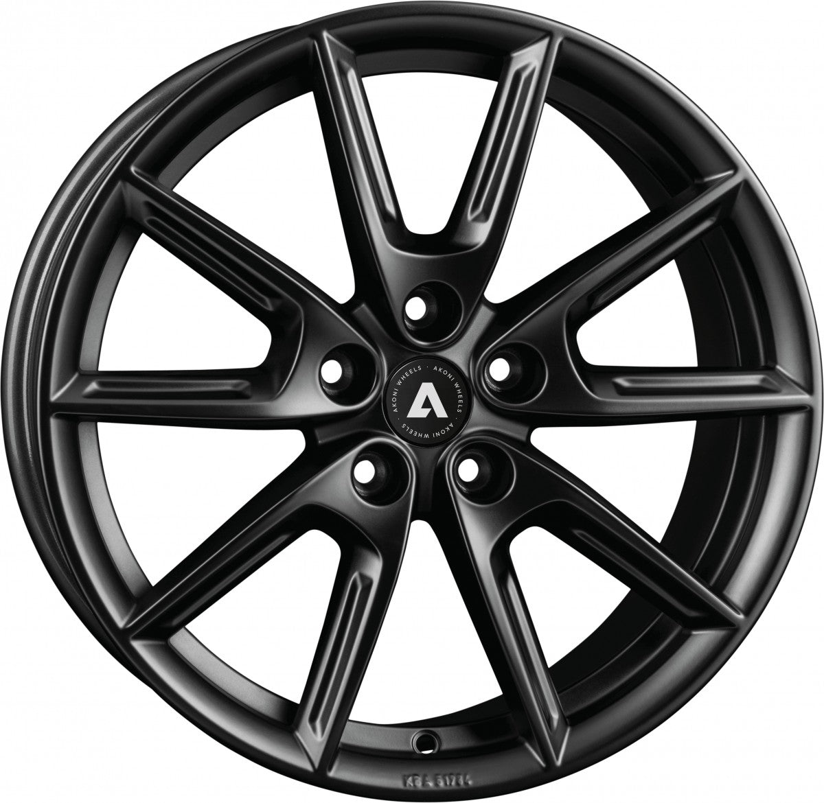 Akoni AK09 black matt Alufelge 8x18 Zoll ET40 LK 5x112 ML66.6