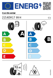 Continental AllSeasonContact Elect DEMO 3PMSF 215/65 R17 99H – EU-Reifenlabel