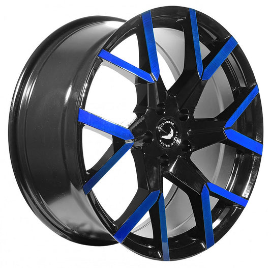 Barracuda Tzunamee EVO black gloss flashblue Alufelge 8x18 Zoll ET38 LK 5x100 ML73.1
