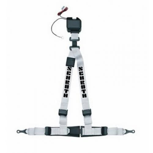 Schroth asm autocontrol II White Tiger mit schwarzem Flock links mit schwarzen Lederpolstern