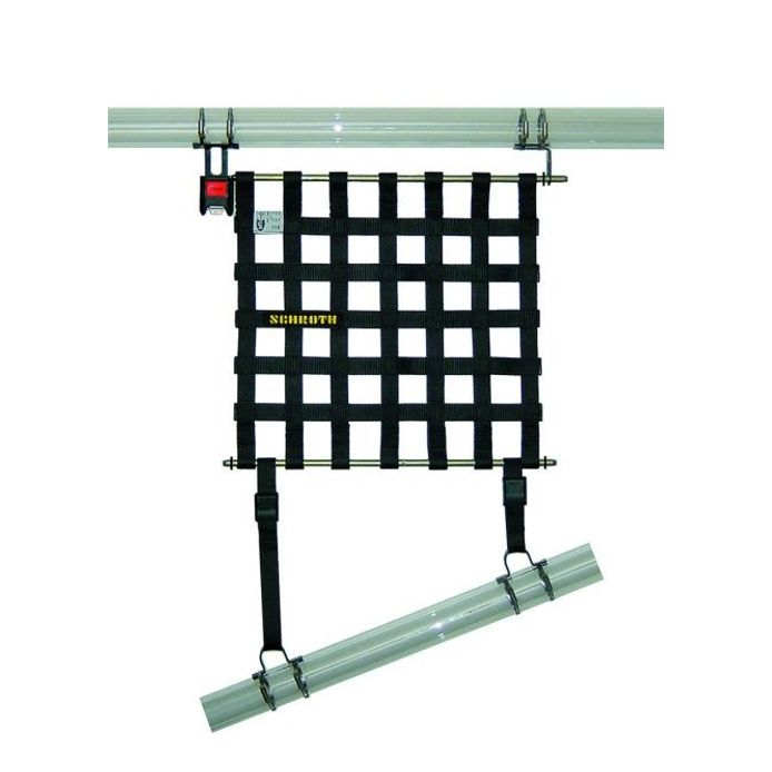 Schroth Fensternetz Größe 2 (L 525 mm x H 467 mm) inkl. Befestigungsmaterial schwarz rechts
