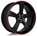 Avus Racing AF10 matt black red line Alufelge 10x21 Zoll ET18 LK 5x112 ML66.5