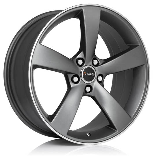 Avus Racing AF10 matt anthracite polished 7.5x17 ET45 - LK5/108 ML73.1