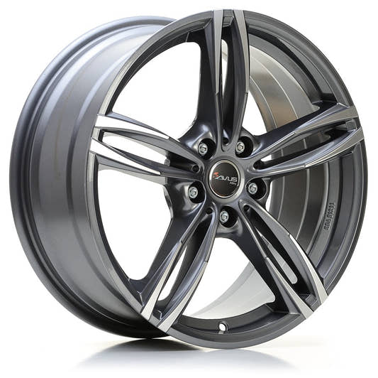 Avus Racing AF15 anthracite polished 7.5x17 ET40 - LK5/114.3 ML73.1