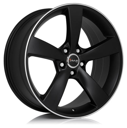 Avus Racing AF10 matt black polished 8.5x19 ET40 - LK5/108 ML73.1