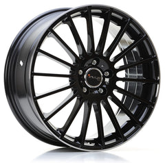 Avus Racing AC-M03 black polished lip Alufelge 6.5x16 Zoll ET35 LK 4x100 ML73.1