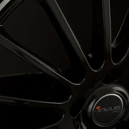 Avus Racing AC-M03 black polished lip Alufelge 7x17 Zoll ET38 LK 4x100 ML73.1 – Bild 4
