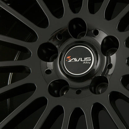 Avus Racing AC-M03 black polished lip Alufelge 7x17 Zoll ET38 LK 4x100 ML73.1 – Bild 6