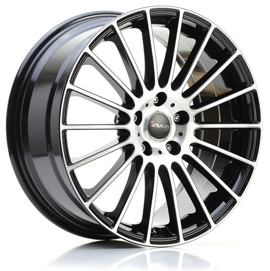 Avus Racing AC-M03 black polished 7.5x18 ET38 - LK5/100 ML73.1