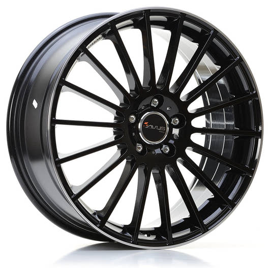 Avus Racing AC-M03 black polished lip 7.5x18 ET38 - LK5/100 ML73.1