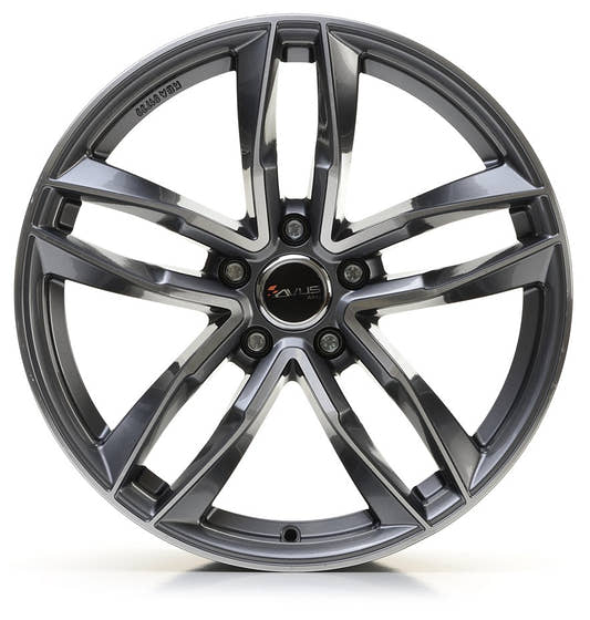 Avus Racing AF16 anthracite polished 8.5x19 ET25 - LK5/112 ML66.6
