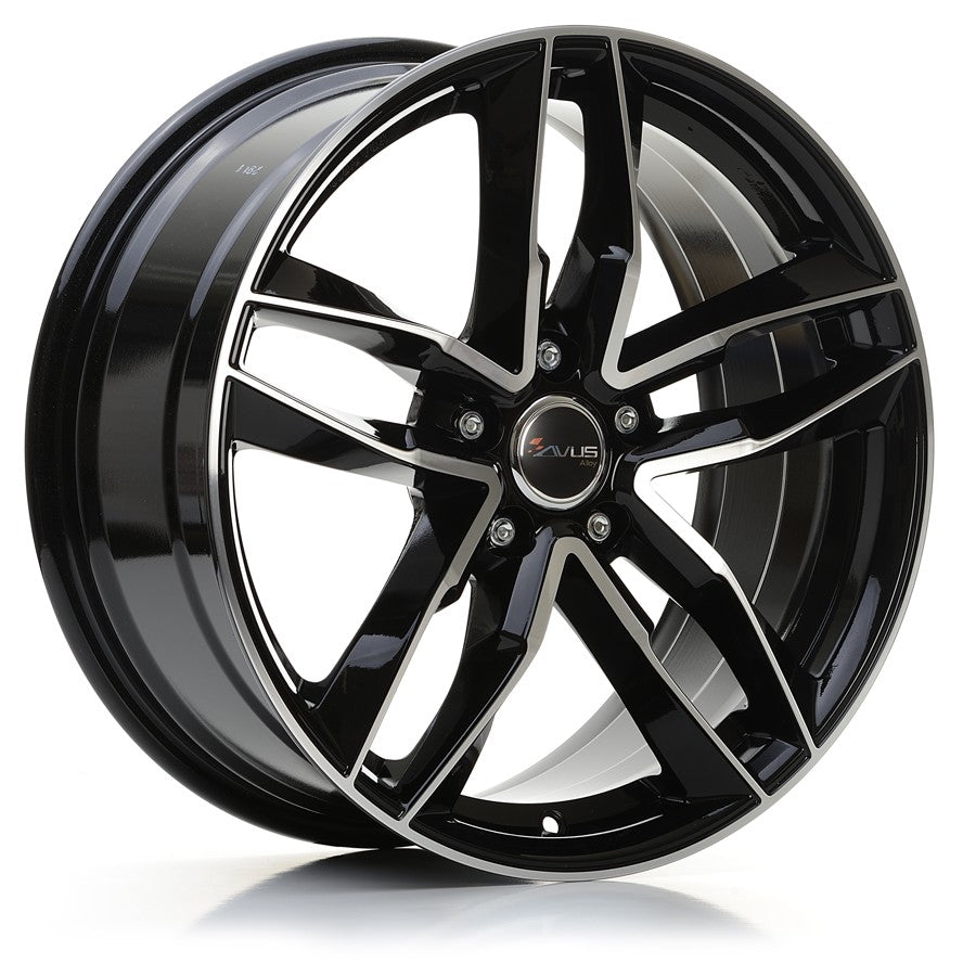 Avus Racing AF16 black polished 7.5x17 ET45 - LK5/112 ML66.6