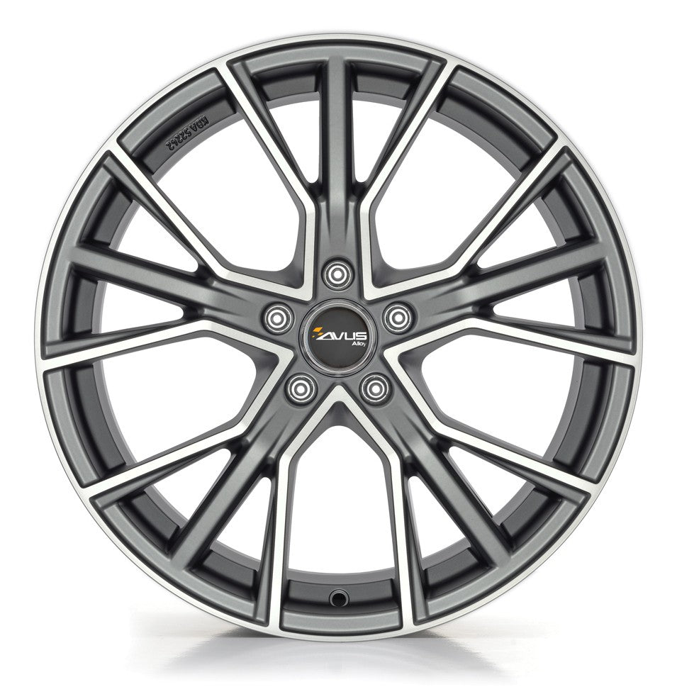 Avus Racing AF18 matt anthracite polished 9x20 ET25 - LK5/112 ML66.6