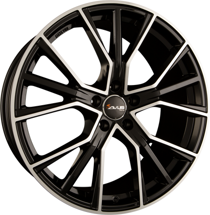 Avus Racing AF18 Black Polished Alufelge 9x20 Zoll ET25 LK 5x112 ML66.6 – Bild 5