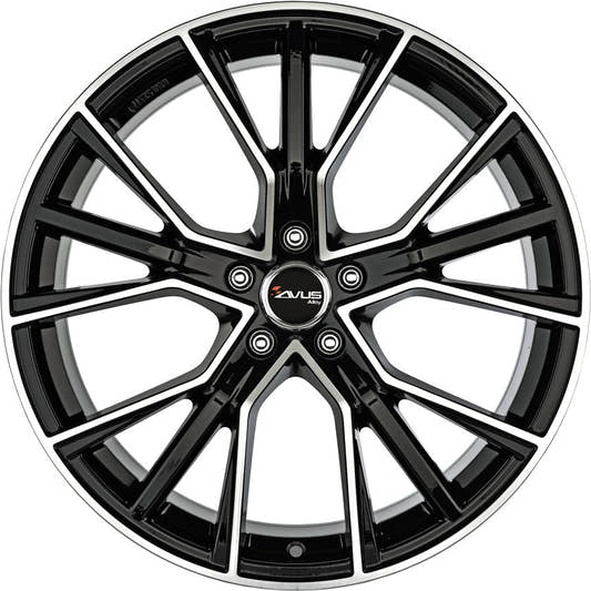 Avus Racing AF18 black polished 8.5x19 ET30 - LK5/112 ML66.6