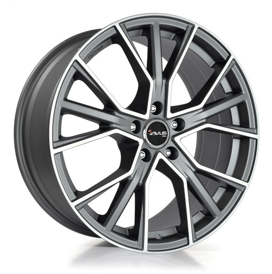 Avus Racing AF18 matt anthracite polished 8.5x19 ET40 - LK5/112 ML66.6