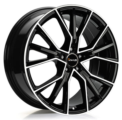 Avus Racing AF18 black polished Alufelge 9x21 Zoll ET37 LK 5x112 ML66.6